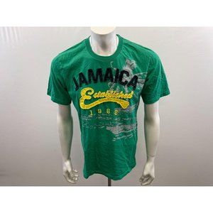 Jamaica Souvenir T Shirt Men's Size XXL Green Crew
